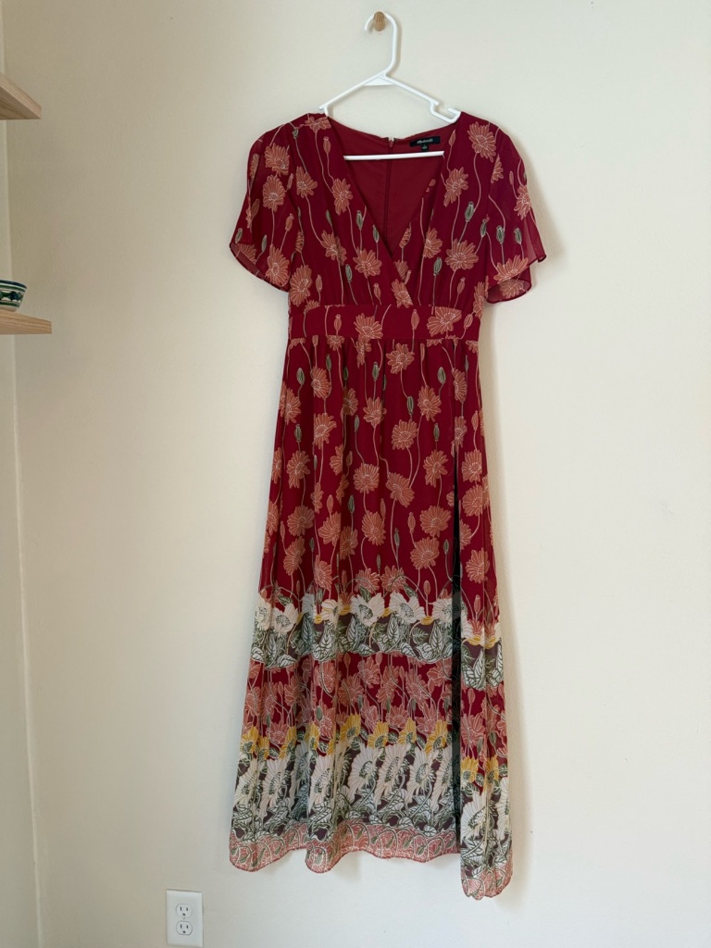 Women's Red Floral Maxi Dress - Madewell